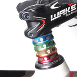 Maxbell 4 Pieces Bike Bicycle Headset Spacer 28.6mm Front Fork Stem Washer Green