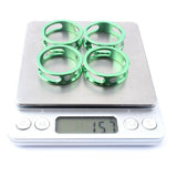 Maxbell 4 Pieces Bike Bicycle Headset Spacer 28.6mm Front Fork Stem Washer Green