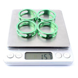 Maxbell 4 Pieces Bike Bicycle Headset Spacer 28.6mm Front Fork Stem Washer Green