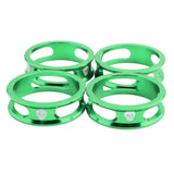 Maxbell 4 Pieces Bike Bicycle Headset Spacer 28.6mm Front Fork Stem Washer Green