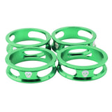 Maxbell 4 Pieces Bike Bicycle Headset Spacer 28.6mm Front Fork Stem Washer Green