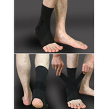 Maxbell Elastic Ankle Support Brace Ankle Guard Sports Bandage Black-L