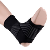 Maxbell Elastic Ankle Support Brace Ankle Guard Sports Bandage Black-XL