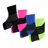 Maxbell Elastic Ankle Support Brace Ankle Guard Sports Bandage Black-XL