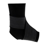 Maxbell Elastic Ankle Support Brace Ankle Guard Sports Bandage Black-XL