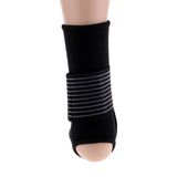 Maxbell Elastic Ankle Support Brace Ankle Guard Sports Bandage Black-XL