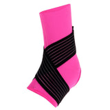 Maxbell Elastic Ankle Support Brace Ankle Guard Sports Bandage Rose Red-S