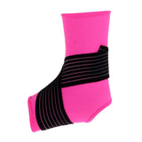 Maxbell Elastic Ankle Support Brace Ankle Guard Sports Bandage Rose Red-S