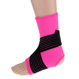 Maxbell Elastic Ankle Support Brace Ankle Guard Sports Bandage Rose Red-S