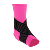 Maxbell Elastic Ankle Support Brace Ankle Guard Sports Bandage Rose Red-M