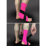 Maxbell Elastic Ankle Support Brace Ankle Guard Sports Bandage Rose Red-XL