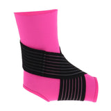 Maxbell Elastic Ankle Support Brace Ankle Guard Sports Bandage Rose Red-XL