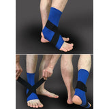 Maxbell Elastic Ankle Support Brace Ankle Guard Sports Bandage Blue-S