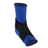 Maxbell Elastic Ankle Support Brace Ankle Guard Sports Bandage Blue-S