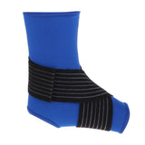 Maxbell Elastic Ankle Support Brace Ankle Guard Sports Bandage Blue-S