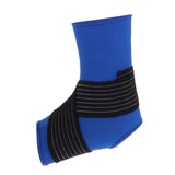 Maxbell Elastic Ankle Support Brace Ankle Guard Sports Bandage Blue-S