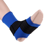 Maxbell Elastic Ankle Support Brace Ankle Guard Sports Bandage Blue-S