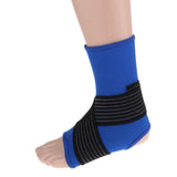 Maxbell Elastic Ankle Support Brace Ankle Guard Sports Bandage Blue-S