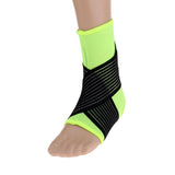 Maxbell Elastic Ankle Support Brace Ankle Guard Sports Bandage Fluorescent Green-XL