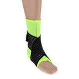 Maxbell Elastic Ankle Support Brace Ankle Guard Sports Bandage Fluorescent Green-XL