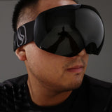 Maxbell Snowboard Snowmobile Pro Ski Snow Goggles Anti Fog UV Double-Lens Dark Brown