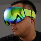 Maxbell Snowboard Snowmobile Pro Ski Snow Goggles Anti Fog UV Double-Lens Red
