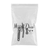 Maxbell Mountain Bike Crank Arm Set with Bottom Bracket and Chainring Bolts Black