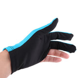 Maxbell Unisex Snooker Billiard Glove Pool Cue Sticks Open Three Finger Glove Blue