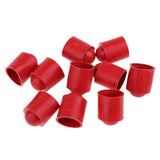 Maxbell 10pcs Rubber Pool Cue Tip Head Protector Cover for Billiard Snooker Red