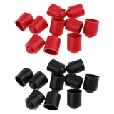 Maxbell 10pcs Rubber Pool Cue Tip Head Protector Cover for Billiard Snooker Red