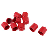 Maxbell 10pcs Rubber Pool Cue Tip Head Protector Cover for Billiard Snooker Red