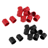Maxbell 10pcs Rubber Pool Cue Tip Head Protector Cover for Billiard Snooker Red