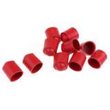 Maxbell 10pcs Rubber Pool Cue Tip Head Protector Cover for Billiard Snooker Red
