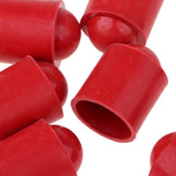 Maxbell 10pcs Rubber Pool Cue Tip Head Protector Cover for Billiard Snooker Red