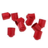 Maxbell 10pcs Rubber Pool Cue Tip Head Protector Cover for Billiard Snooker Red