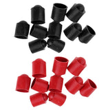 Maxbell 10pcs Rubber Pool Cue Tip Head Protector Cover for Billiard Snooker Red