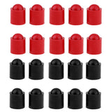 Maxbell 10pcs Rubber Pool Cue Tip Head Protector Cover for Billiard Snooker Red