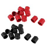 Maxbell 10pcs Rubber Pool Cue Tip Head Protector Cover for Billiard Snooker Red