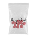 Maxbell 10pcs Rubber Pool Cue Tip Head Protector Cover for Billiard Snooker Red