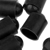 Maxbell 10pcs Rubber Pool Cue Tip Head Protector Cover for Billiard Snooker Black