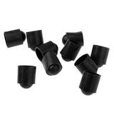 Maxbell 10pcs Rubber Pool Cue Tip Head Protector Cover for Billiard Snooker Black
