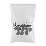 Maxbell 10pcs Rubber Pool Cue Tip Head Protector Cover for Billiard Snooker Black