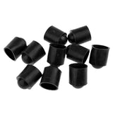 Maxbell 10pcs Rubber Pool Cue Tip Head Protector Cover for Billiard Snooker Black