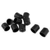 Maxbell 10pcs Rubber Pool Cue Tip Head Protector Cover for Billiard Snooker Black