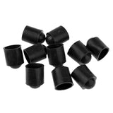 Maxbell 10pcs Rubber Pool Cue Tip Head Protector Cover for Billiard Snooker Black