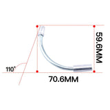 Maxbell Bike Bicycle V Brake Cable Noodle Brakes Pipe Hose Guide Silvery 110 Degree