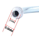 Maxbell Bike Bicycle V Brake Cable Noodle Brakes Pipe Hose Guide Silvery 110 Degree