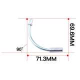 Maxbell Bike Bicycle V Brake Cable Noodle Brakes Pipe Hose Guide Silvery 90 Degree