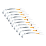 Maxbell Bike Bicycle V Brake Cable Noodle Brakes Pipe Hose Guide Silvery 90 Degree