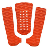 Maxbell 3 Pieces Surfboard Traction Tail Mat Deck Grip Stomp Pad Paddleboard Orange